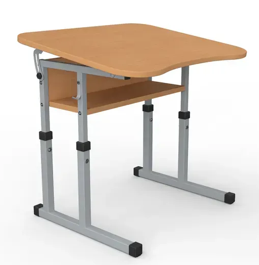 Стіл учнівський №3-6 з регулюванням куту нахилу стільниці 600х500 МФ Вересень